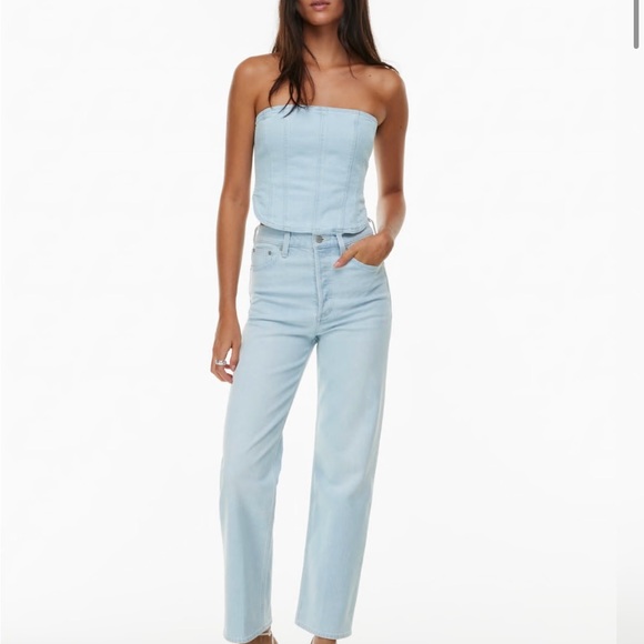 Aritzia Denim Forum Arlo High Rise Straight - 26W Regular - NWOT - BabyBabyBlue - Picture 3 of 3